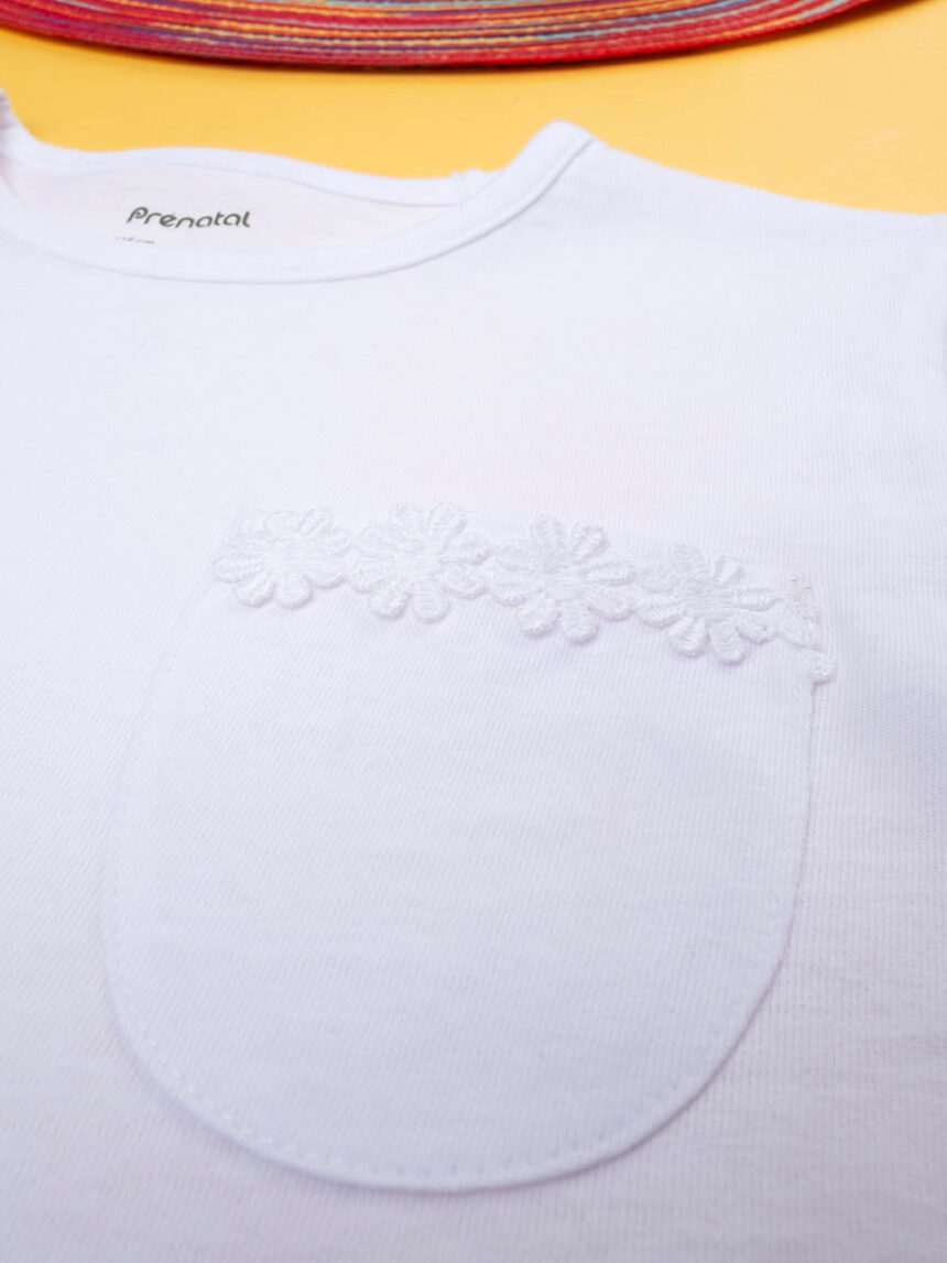 T-shirt maniche corte bimba bianca - Prénatal