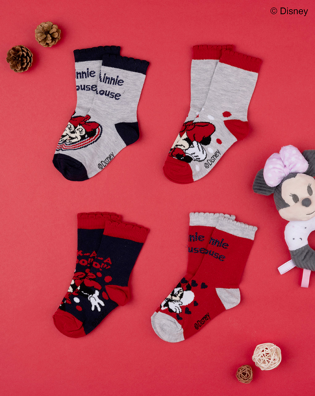 Gambaletto bimba x4 disney minnie