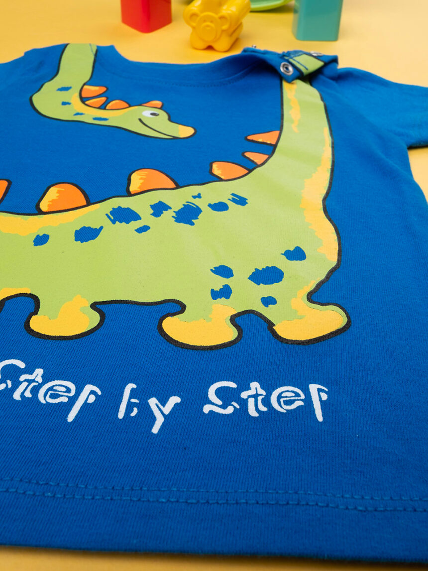 T-shirt bimbo blu "dinosauri" - Prénatal