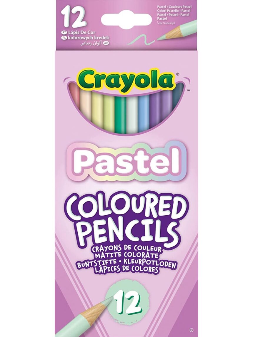 Pastel 12 matite colorate dai colori pastello - crayola - Crayola