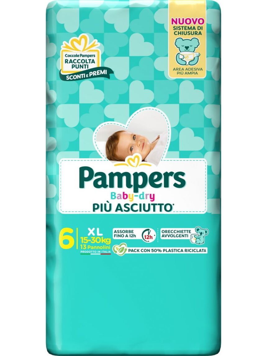 Pampers baby dry tg.6 xl 15-30 kg - 13 pz - Pampers