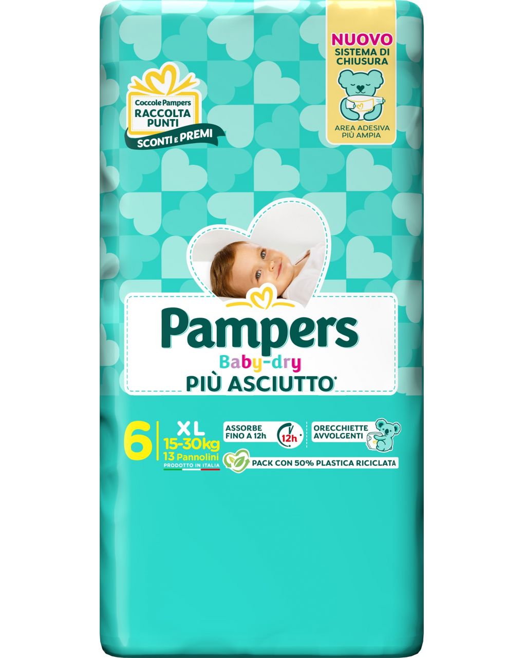 Pampers baby dry tg.6 xl 15-30 kg - 13 pz