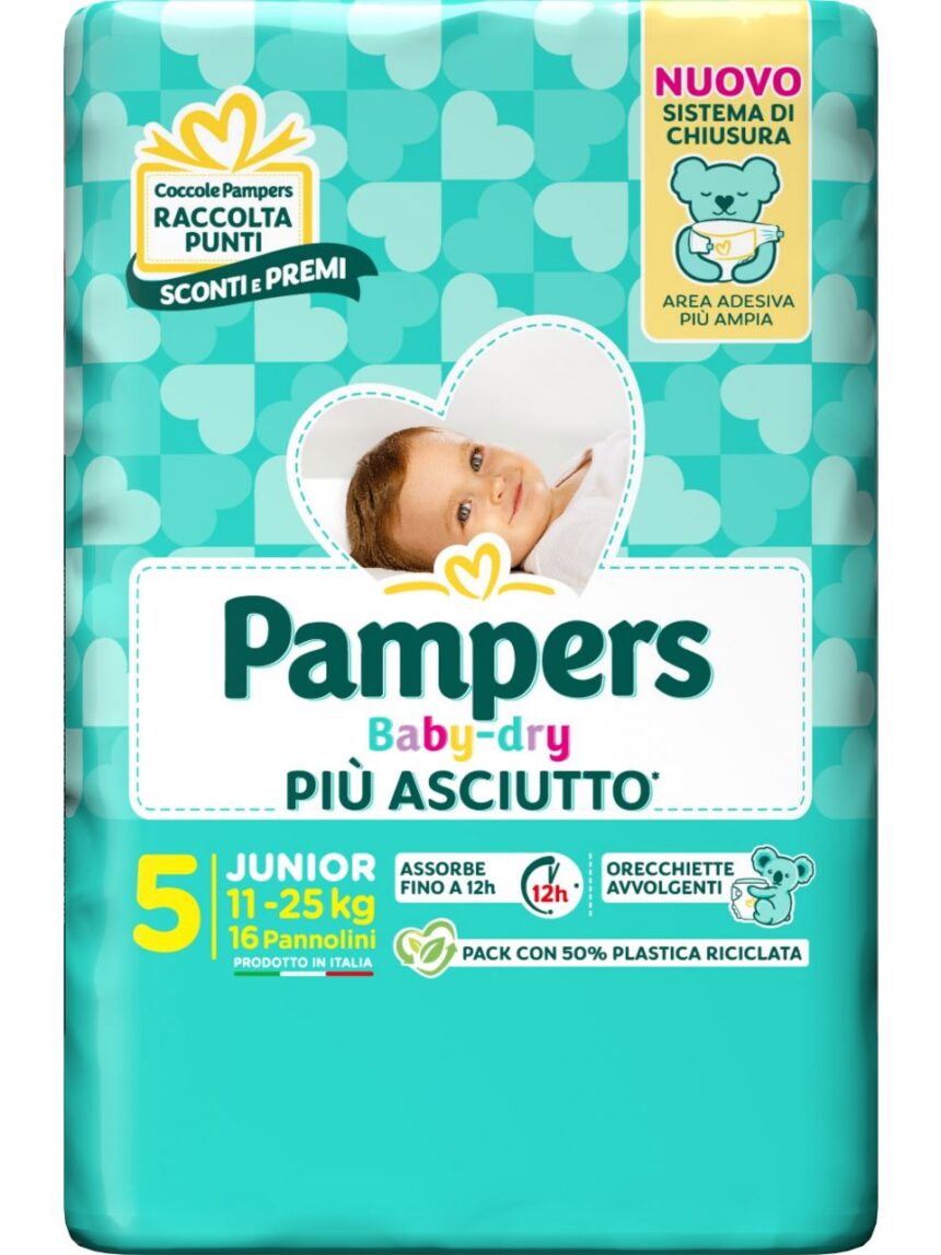 Pampers baby dry tg.5 junior 11-25 kg - 16 pz - Pampers