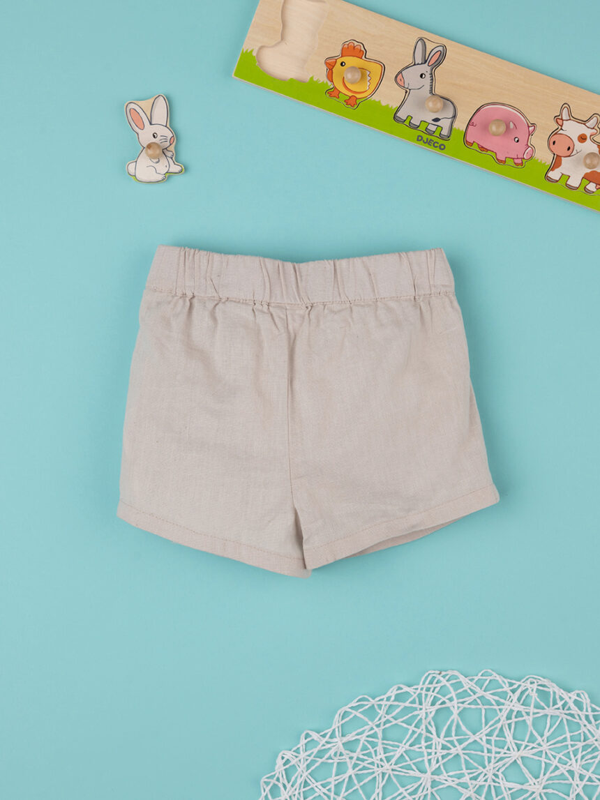Pantaloncini bambina in lino - Prénatal