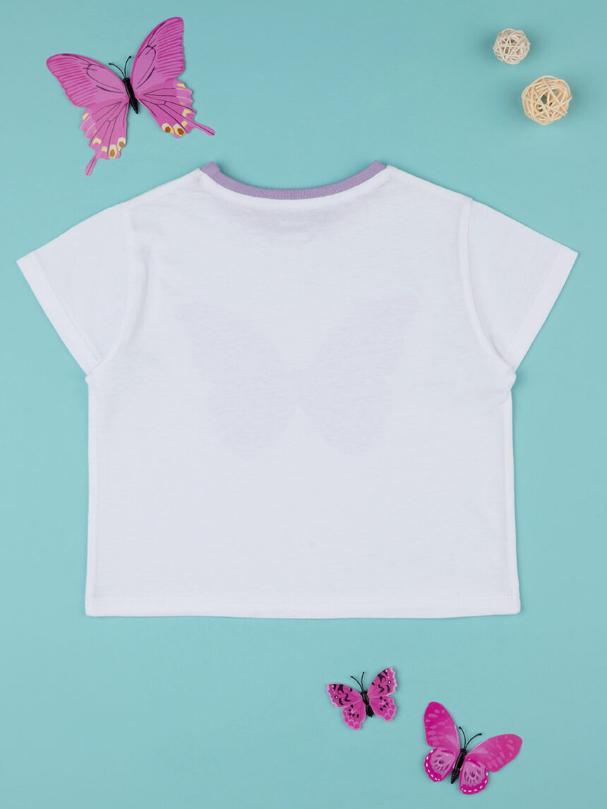 T-shirt bimba bianca/lilla - Prénatal