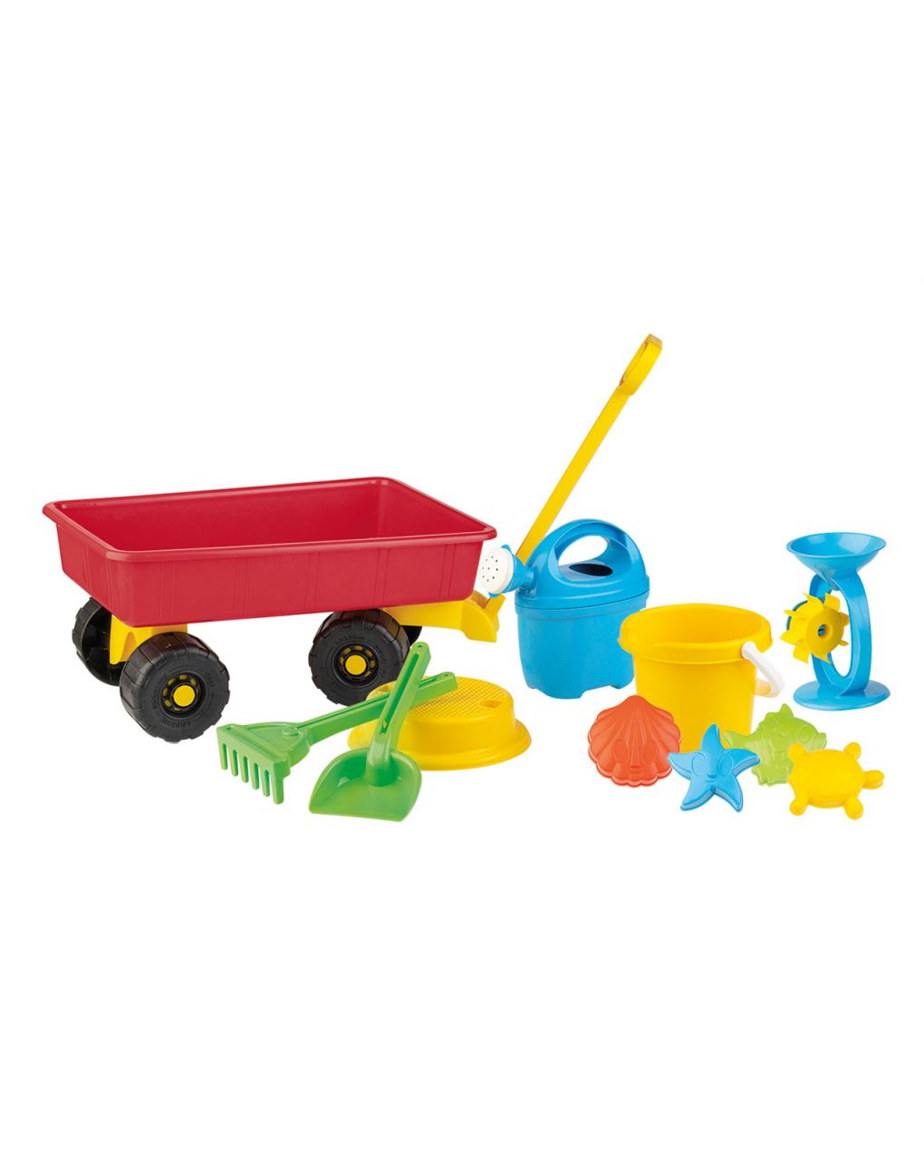 Set carrello con giochi per la sabbia - androni giocattoli