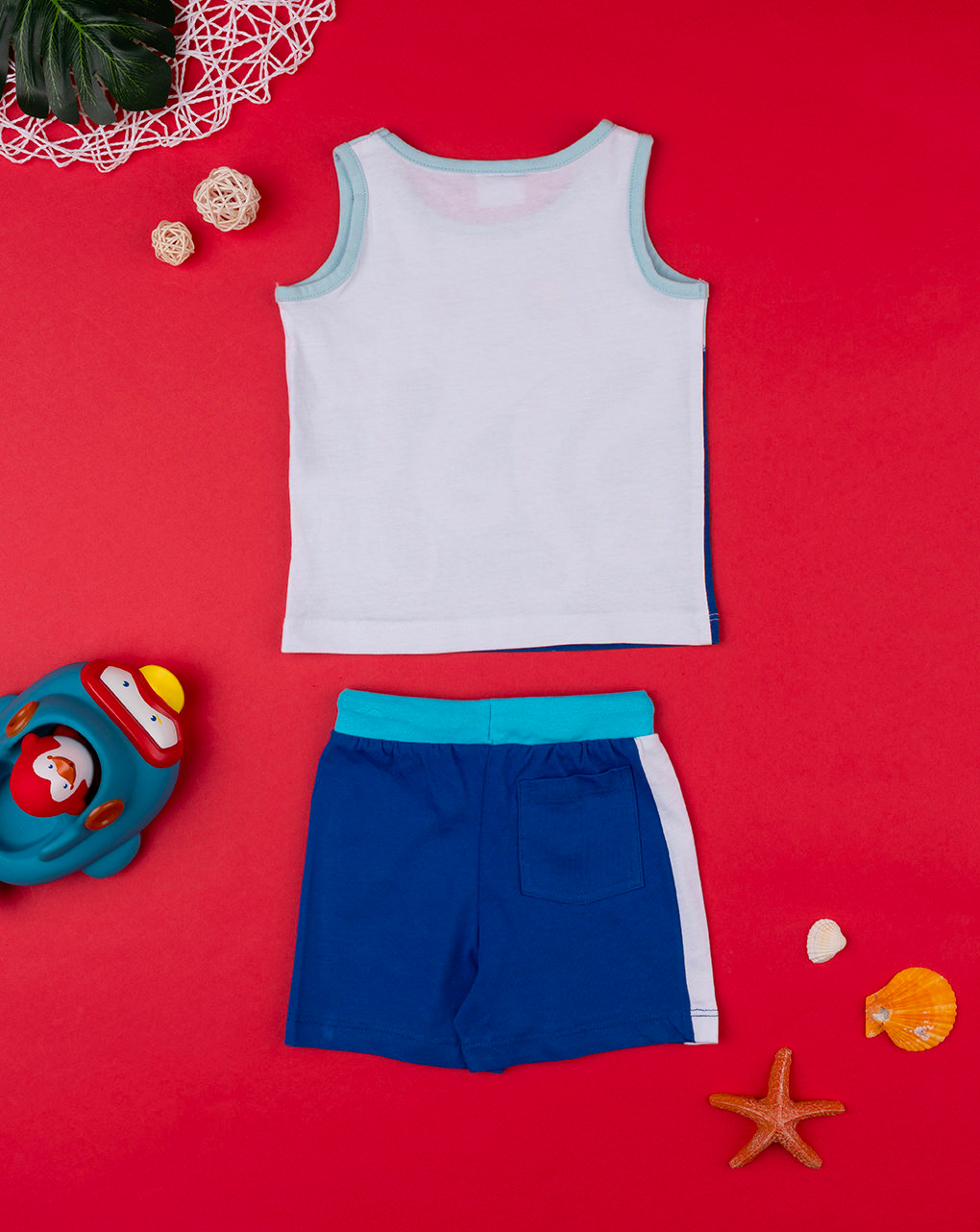 Set 2 pezzi bambino canotta + shorts "dangerous water" - Prénatal
