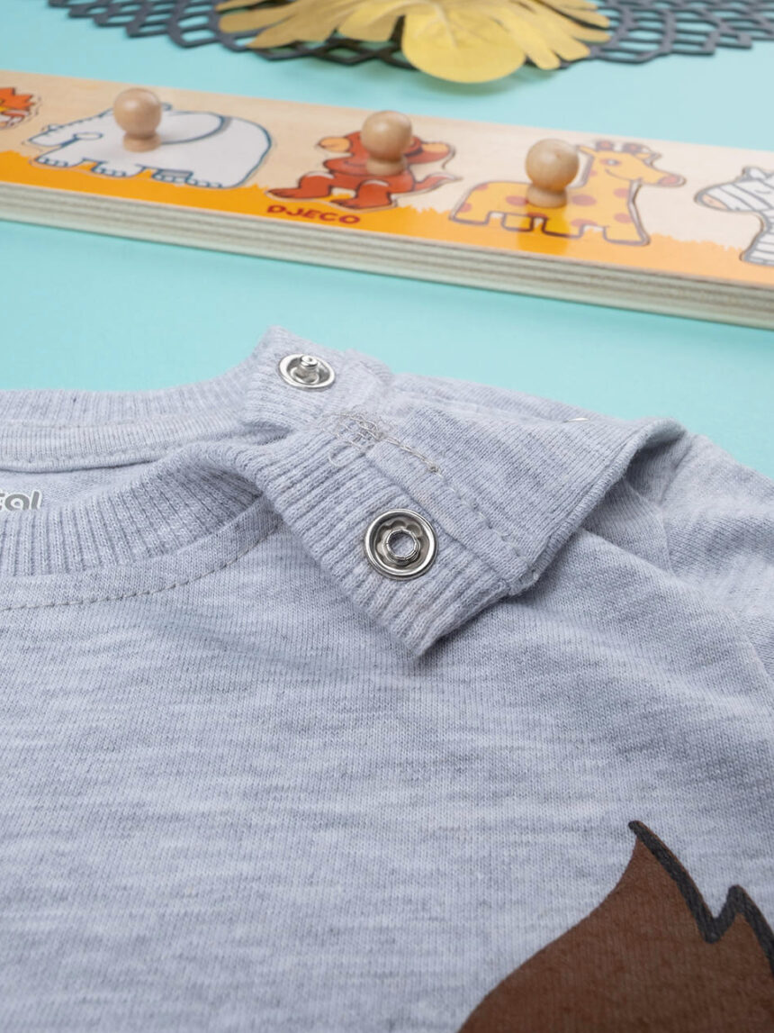 T-shirt bimbo in jersey con stampa leone - Prénatal