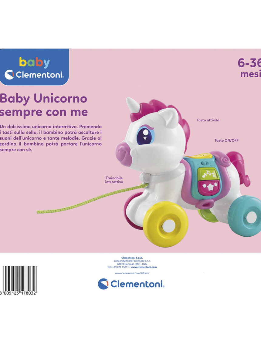 Baby unicorno sempre con me - baby clementoni - Baby Clementoni