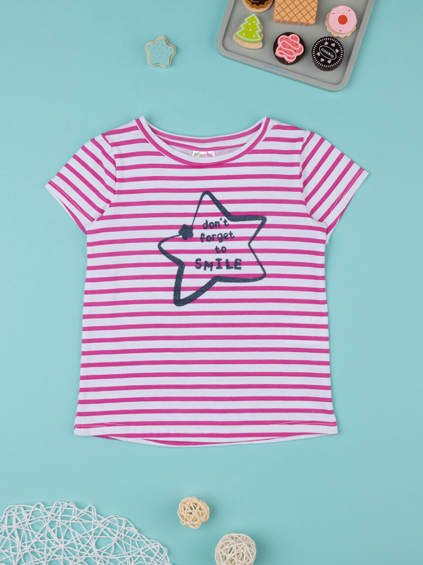 T-shirt mezza manica bambina rigata - Prénatal