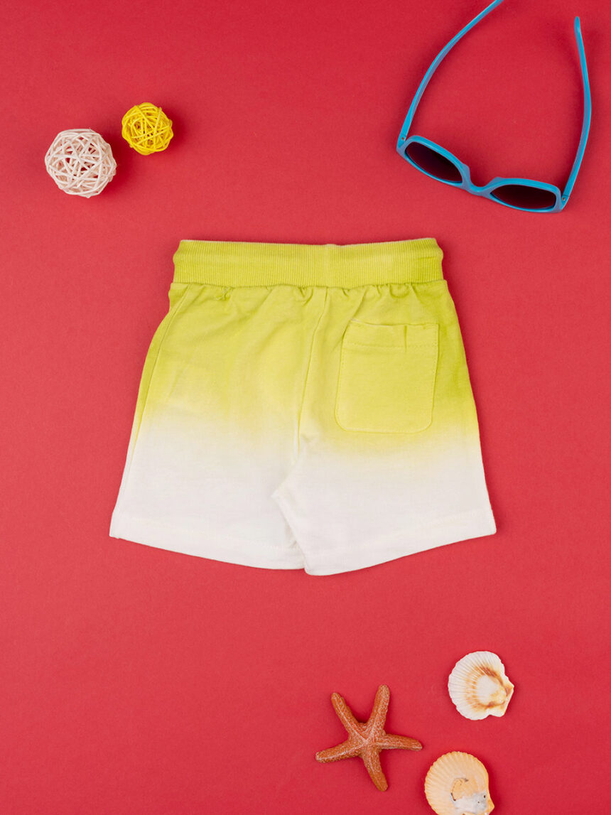 Pantaloncini sportivi bambino gialli effetto sfumato - Prénatal