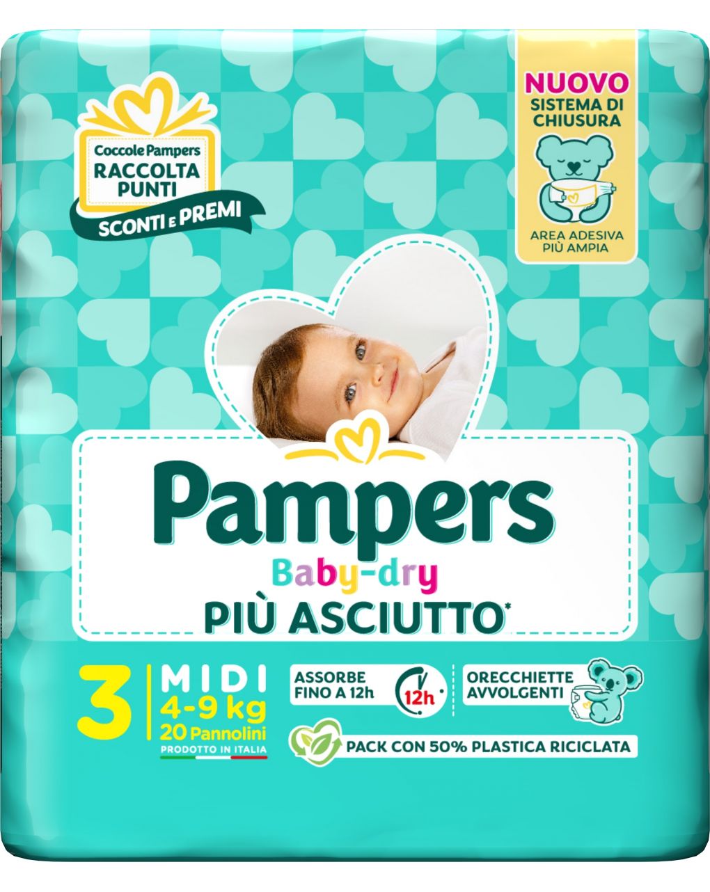 Pampers baby dry tg. 3 midi 4-9 kg - 20 pz - Pampers