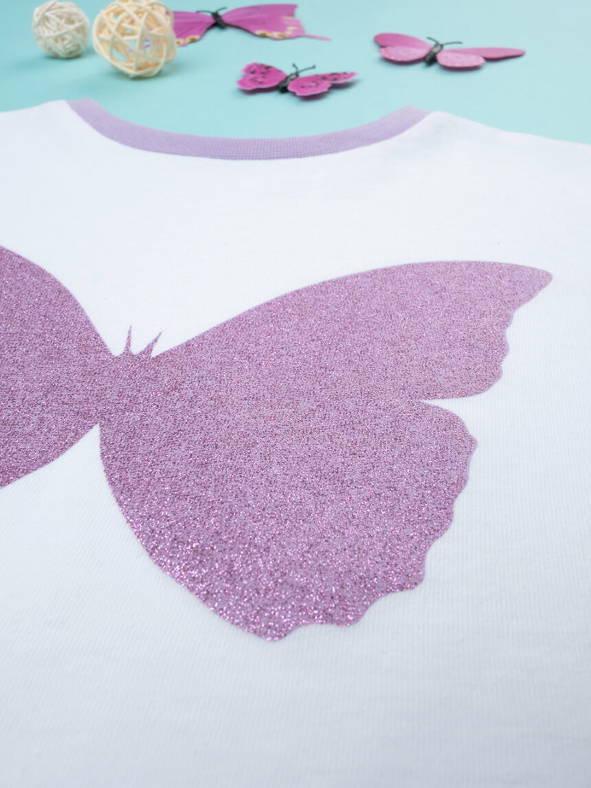 T-shirt bimba bianca/lilla - Prénatal