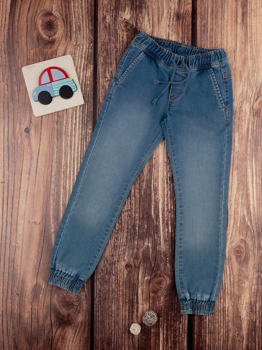 Pantalone bambino knit denim con elastico - Prénatal