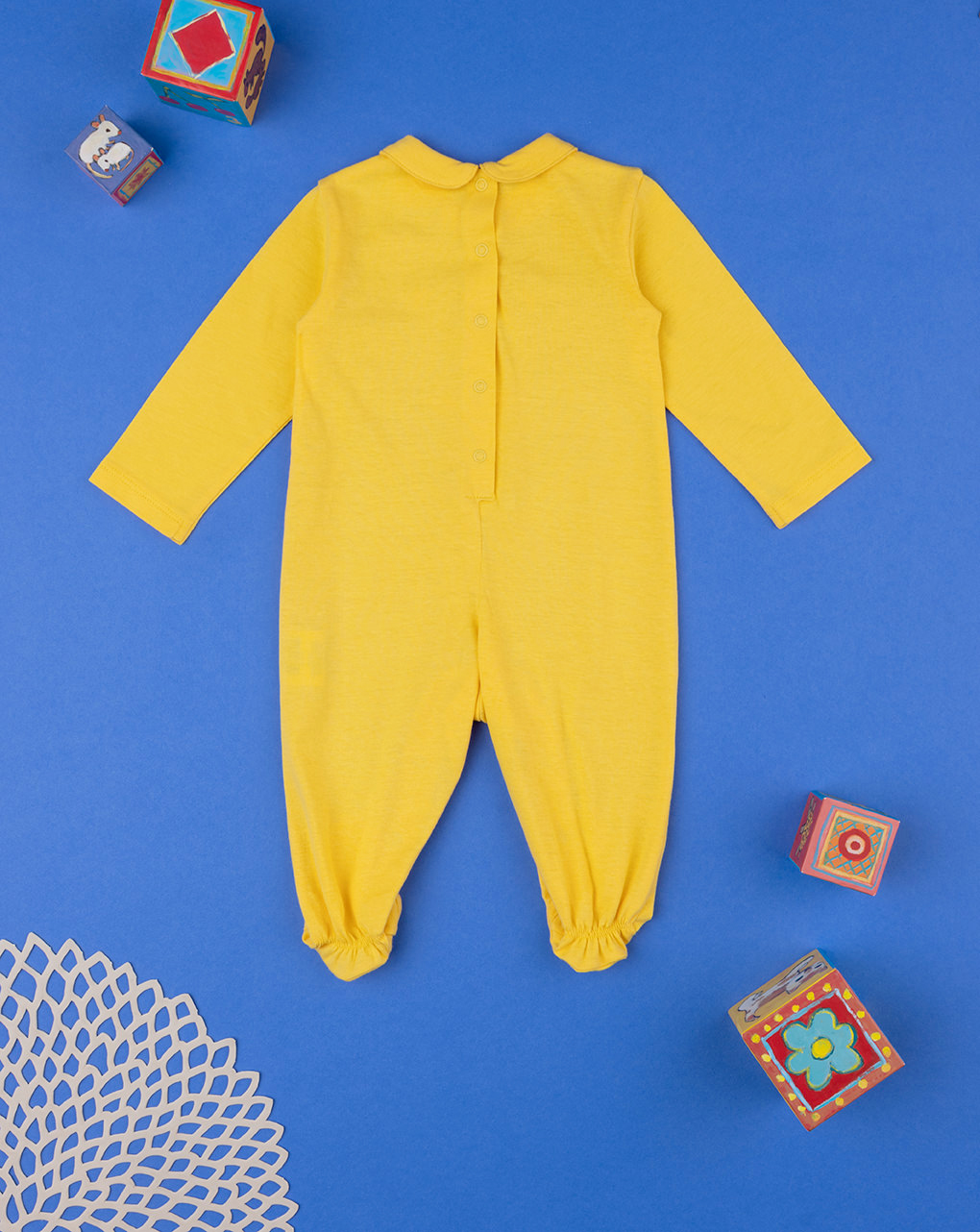 Tutina neonato gialla con stampa - Prénatal