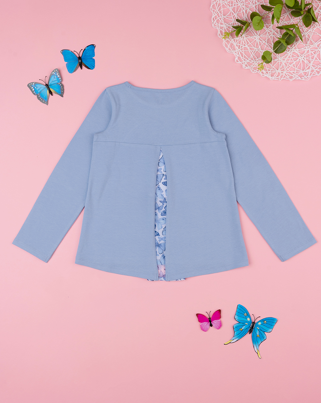 T-shirt bimba azzurra con inserto - Prénatal