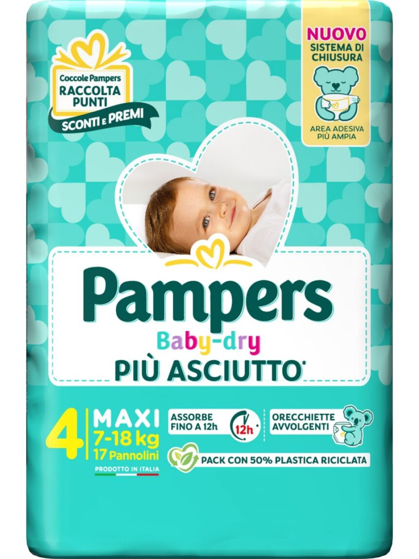 Pampers baby dry tg.4 maxi 7-18 kg - 17 pz - Pampers