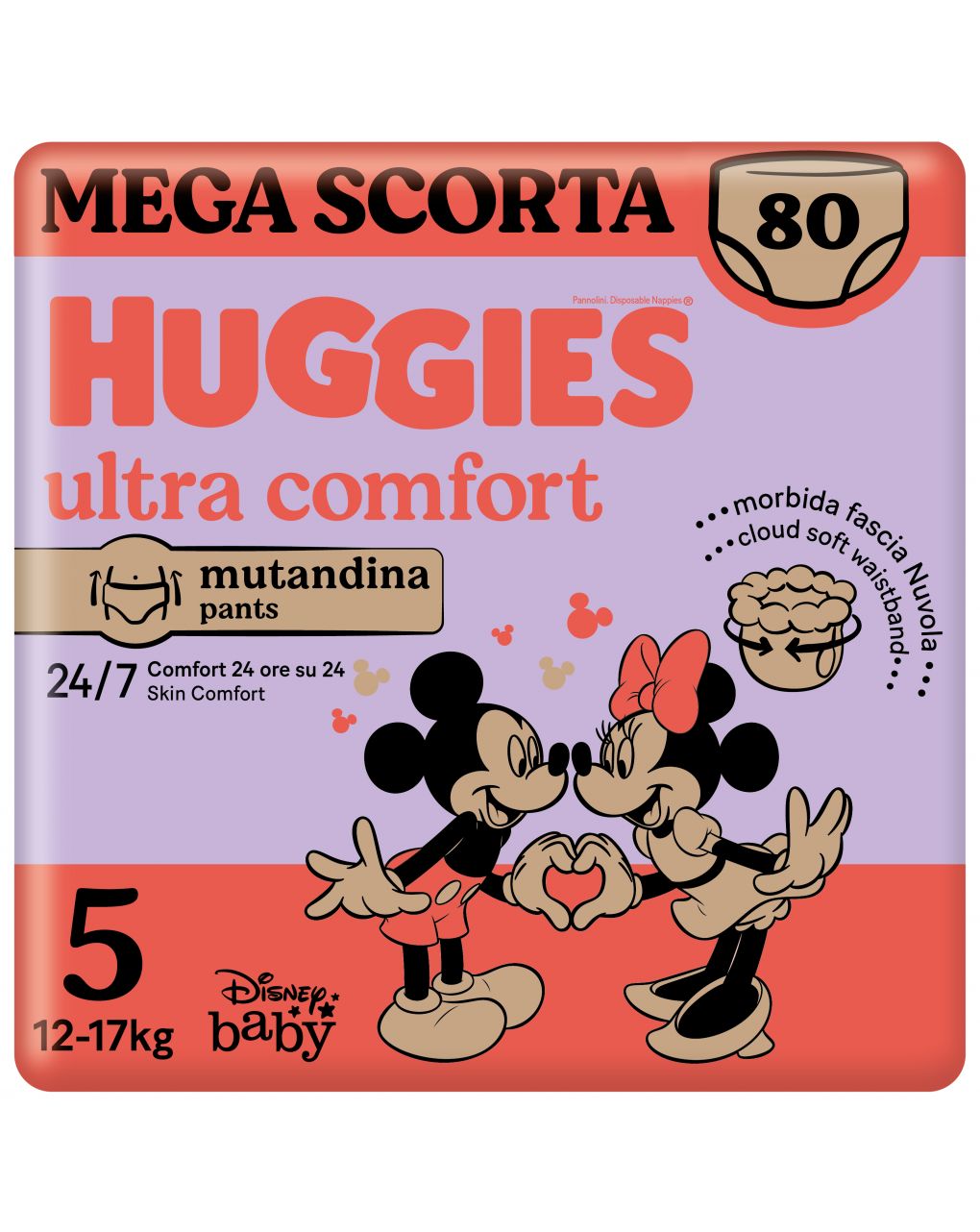 Pannolini ultra comfort mutandina megapack tg.5 - 80 pezzi - huggies - Huggies