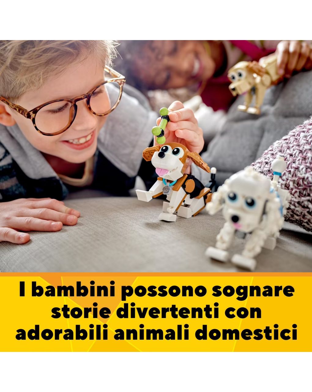 Adorabili cagnolini set 3 in 1 con bassotto carlino barboncino + altri animali da costruire - lego creator - LEGO