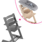 Stokke® Tripp Trapp storm grey + newborn set a un prezzo speciale