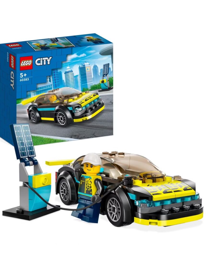 Auto sportiva elettrica - set supercar con pilota da corsa - lego city - LEGO