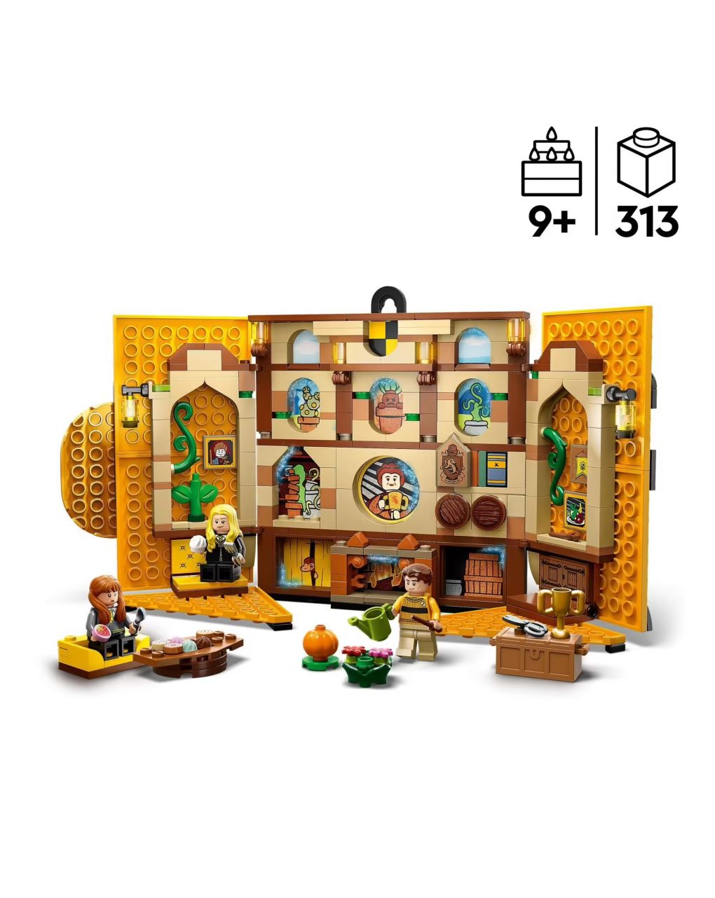 Stendardo della casa tassorosso da parete - sala comune castello di hogwarts 76412 - lego harry potter - LEGO