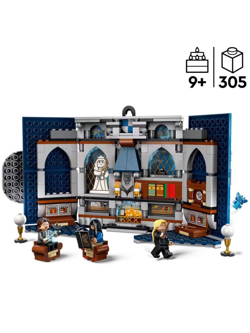 Stendardo della casa corvonero da parete - sala comune castello di hogwarts - lego harry potter - LEGO