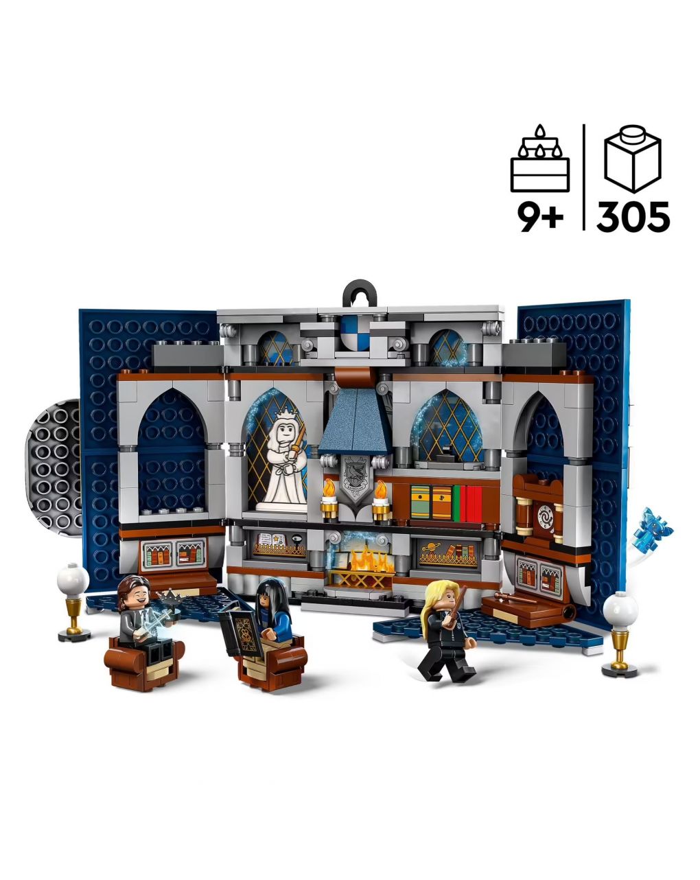Stendardo della casa corvonero da parete - sala comune castello di hogwarts - lego harry potter - LEGO