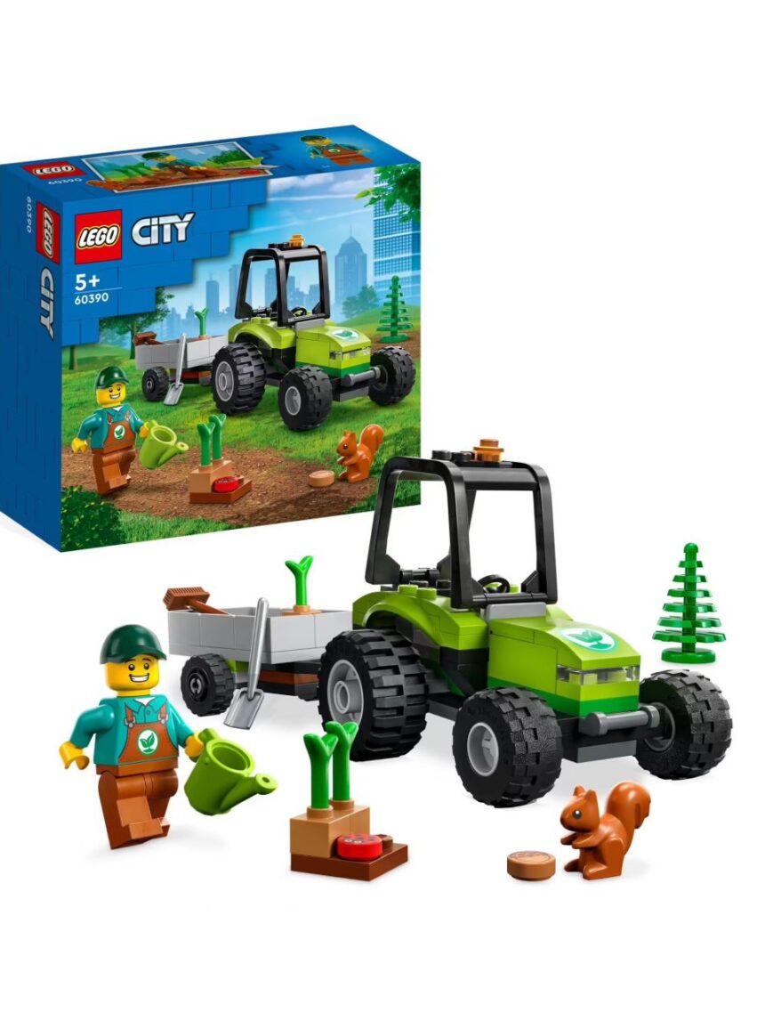 Trattore del parco con rimorchio giocattolo - giochi per bambini con minifigure e animali - lego city - LEGO