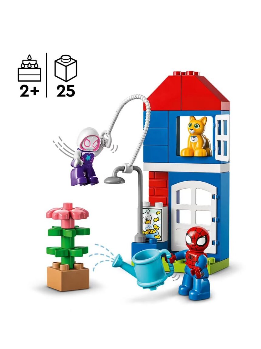 La casa di spider-man set di giochi con spidey e i suoi fantastici amici - lego duplo marvel - Duplo