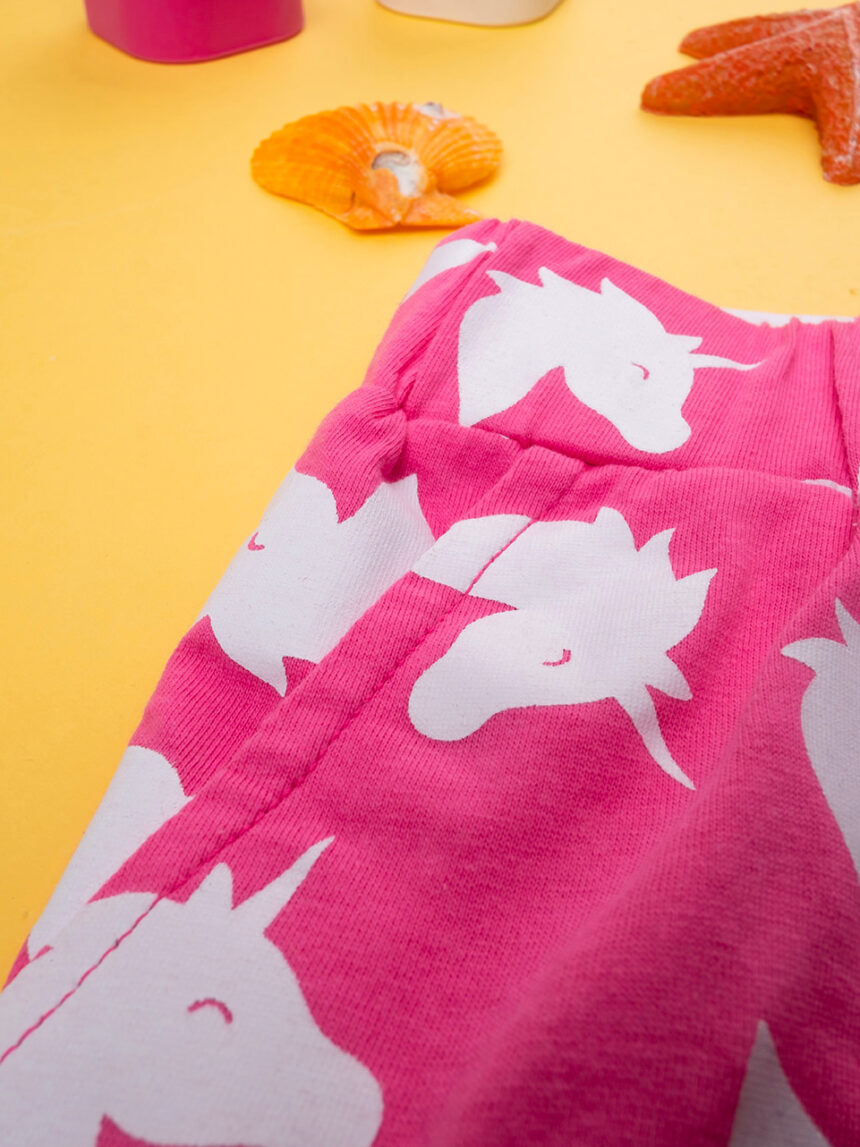 Shorts bambina fucsia maxi allover - Prénatal