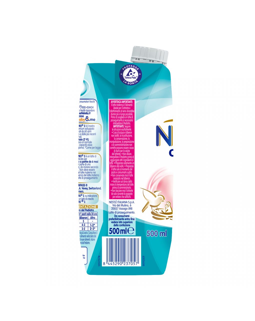 Nidina optipro 6-12 mesi latte di proseguimento liquido 500ml - nestlé - Nestlé