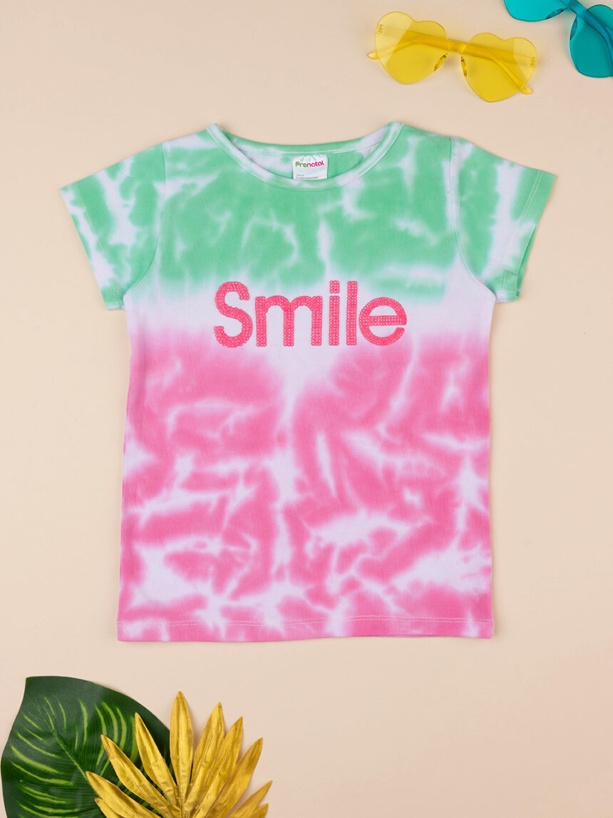 T-shirt bambina tie-dye "smile" - Prénatal
