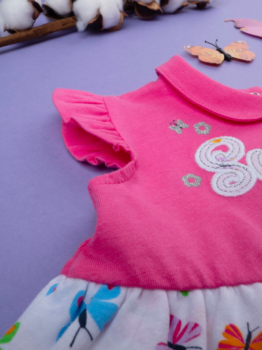 Abito neonata in jersey con balze - Prénatal