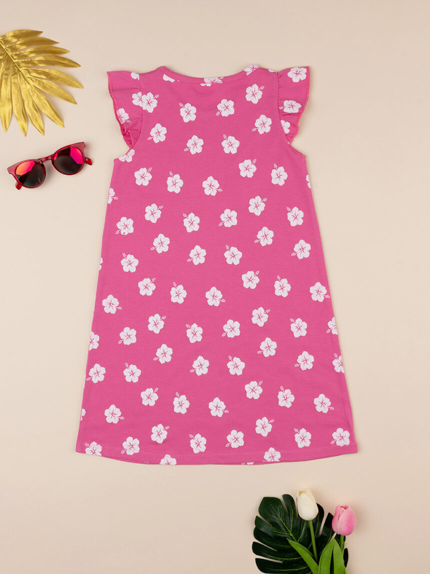 Abito fucsia bambina jersey margherite allover - Prénatal