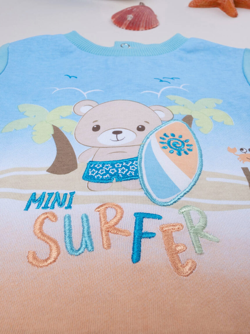 Completo corto neonato maglia + shorts "surf" - Prénatal