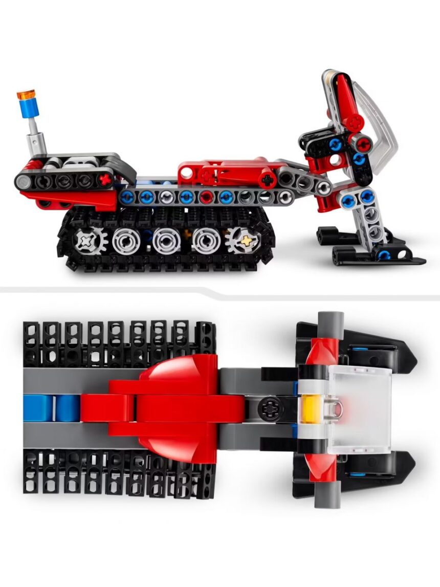 Gatto delle nevi 42148 - set 2 in 1 con motoslitta e spazzaneve giocattolo - lego technic - LEGO