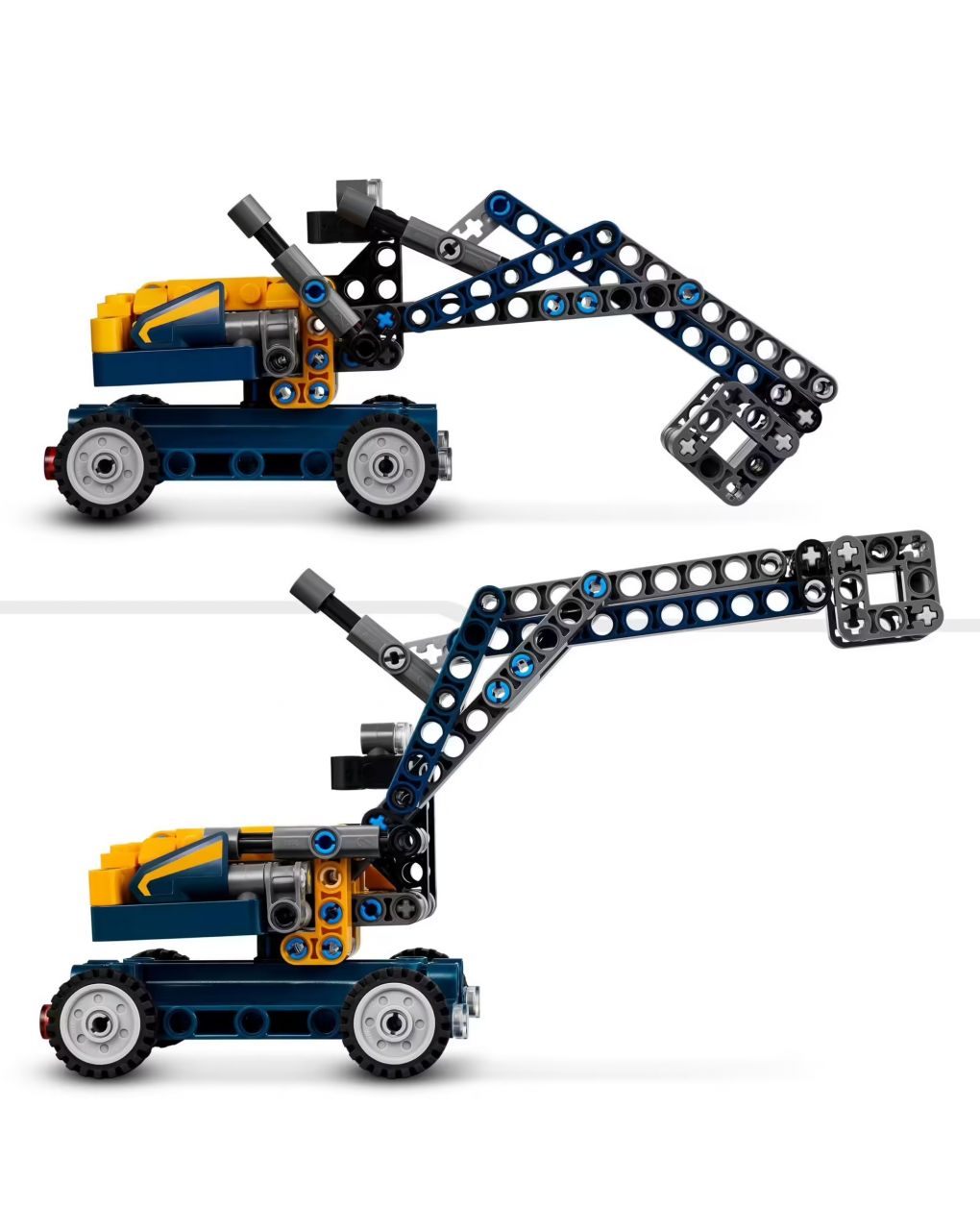 Camion ribaltabile set 2 in 1 con camioncino ed escavatore giocattolo - lego technic - LEGO