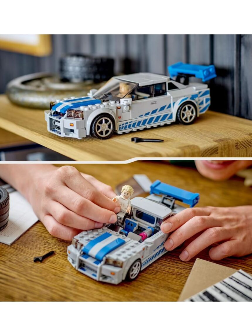 2 fast 2 furious nissan skyline gt-r (r34) macchina giocattolo da collezione - lego speed champions - LEGO
