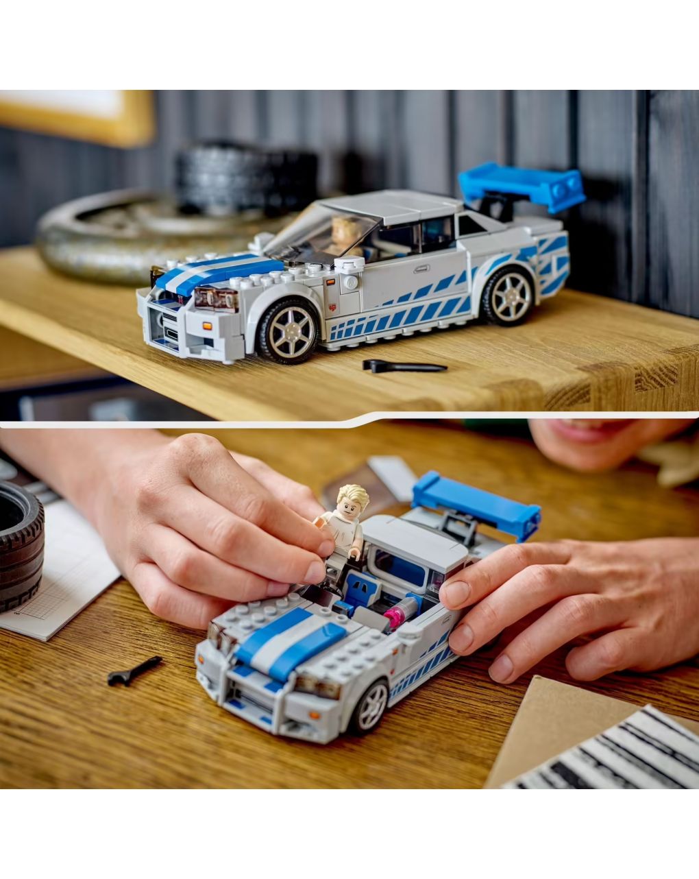 2 fast 2 furious nissan skyline gt-r (r34) macchina giocattolo da collezione - lego speed champions - LEGO