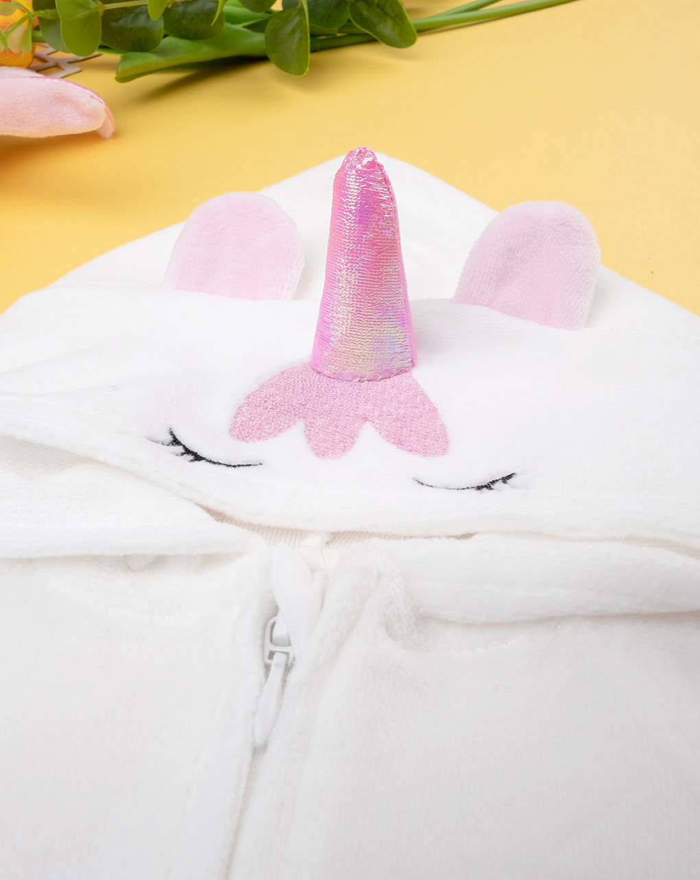 Tutina rosa con cappuccio unicorno - Prénatal