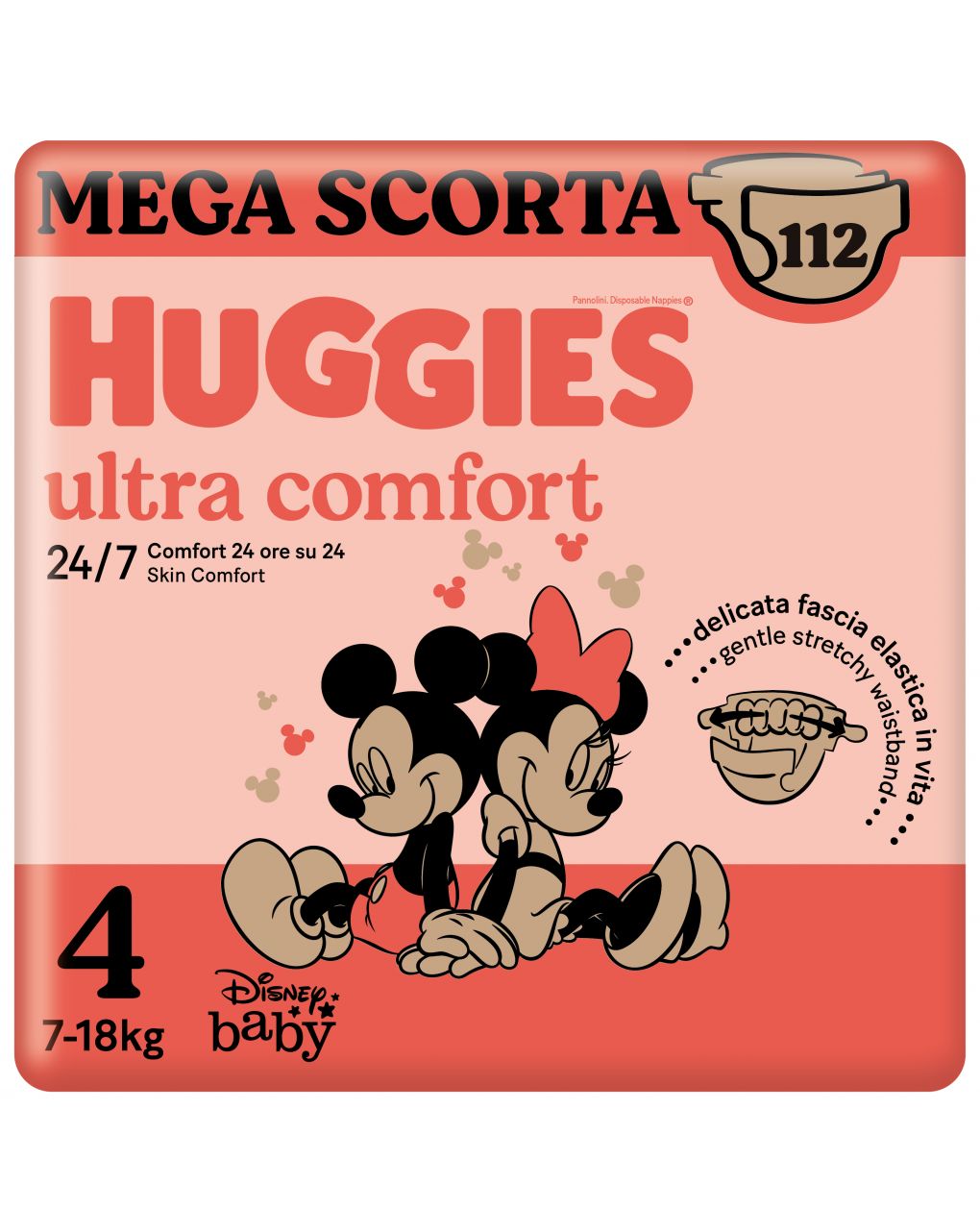Pannolini ultra comfort megapack tg.4 - 112 pezzi - huggies - Huggies