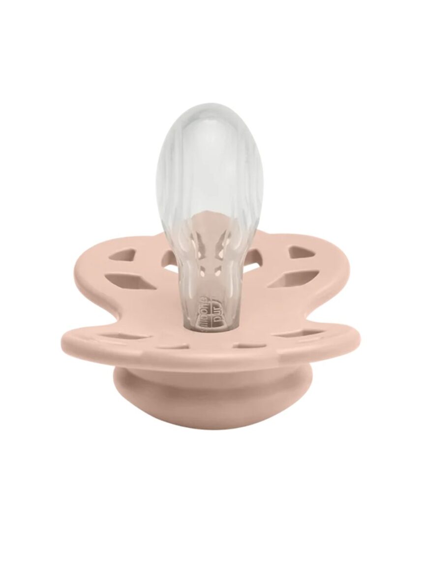 Set 2 ciucci tettarella simmetrica in silicone 6/18 mesi - colore avorio/rosa cipria - bibs - BIBS