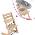 Tripp trapp rovere naturale stokke + newborn set a un prezzo speciale