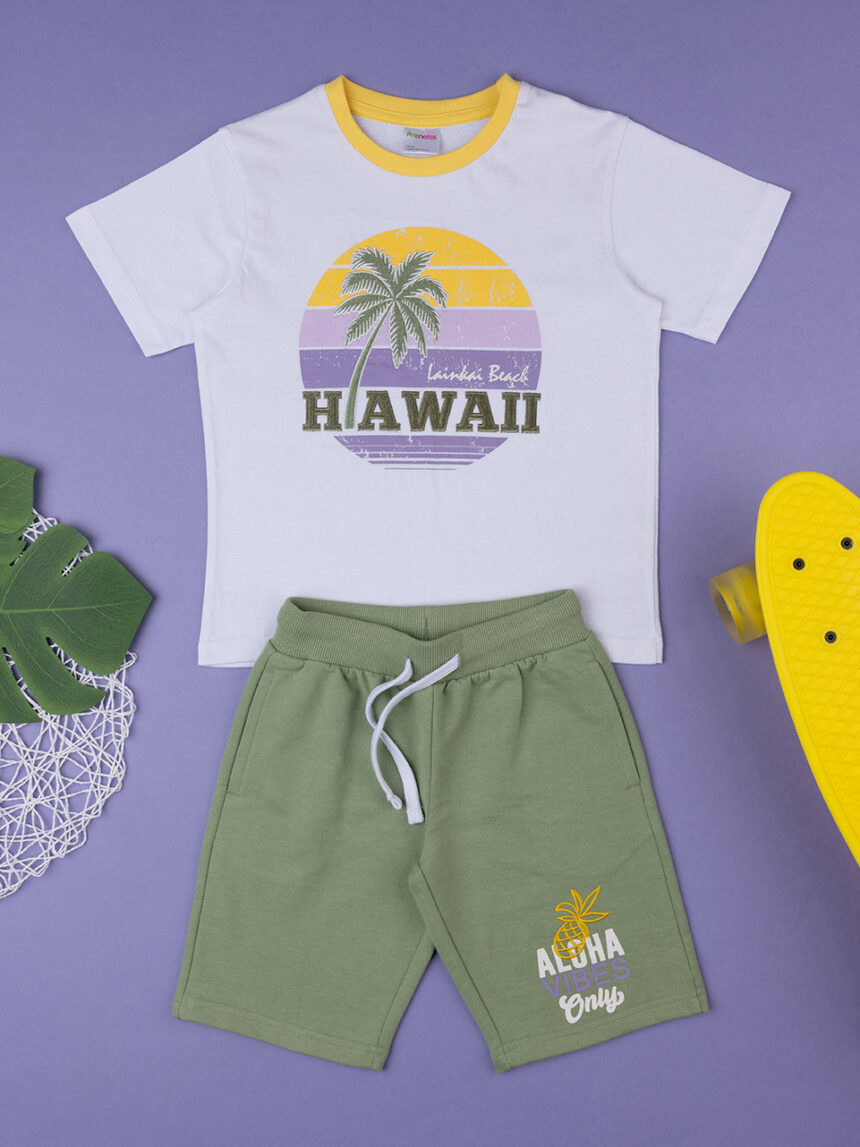 Set 2 pezzi bambino t-shirt + shorts "tropical" - Prénatal