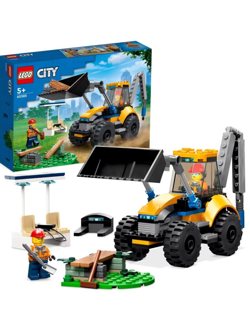 Scavatrice per costruzioni - escavatore giocattolo con minifigure - lego city - LEGO