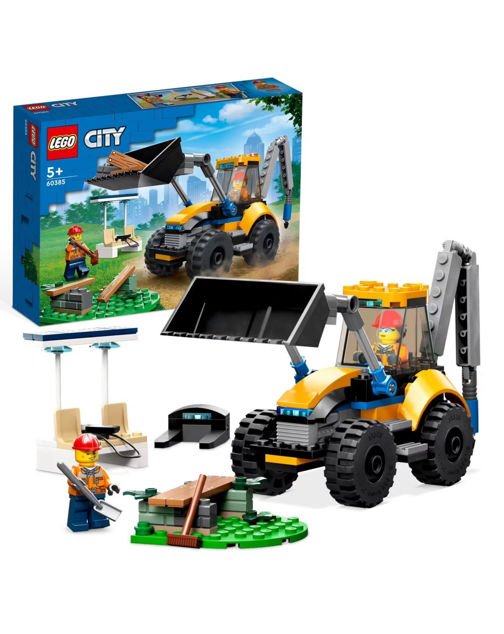 Scavatrice per costruzioni - escavatore giocattolo con minifigure - lego city - LEGO