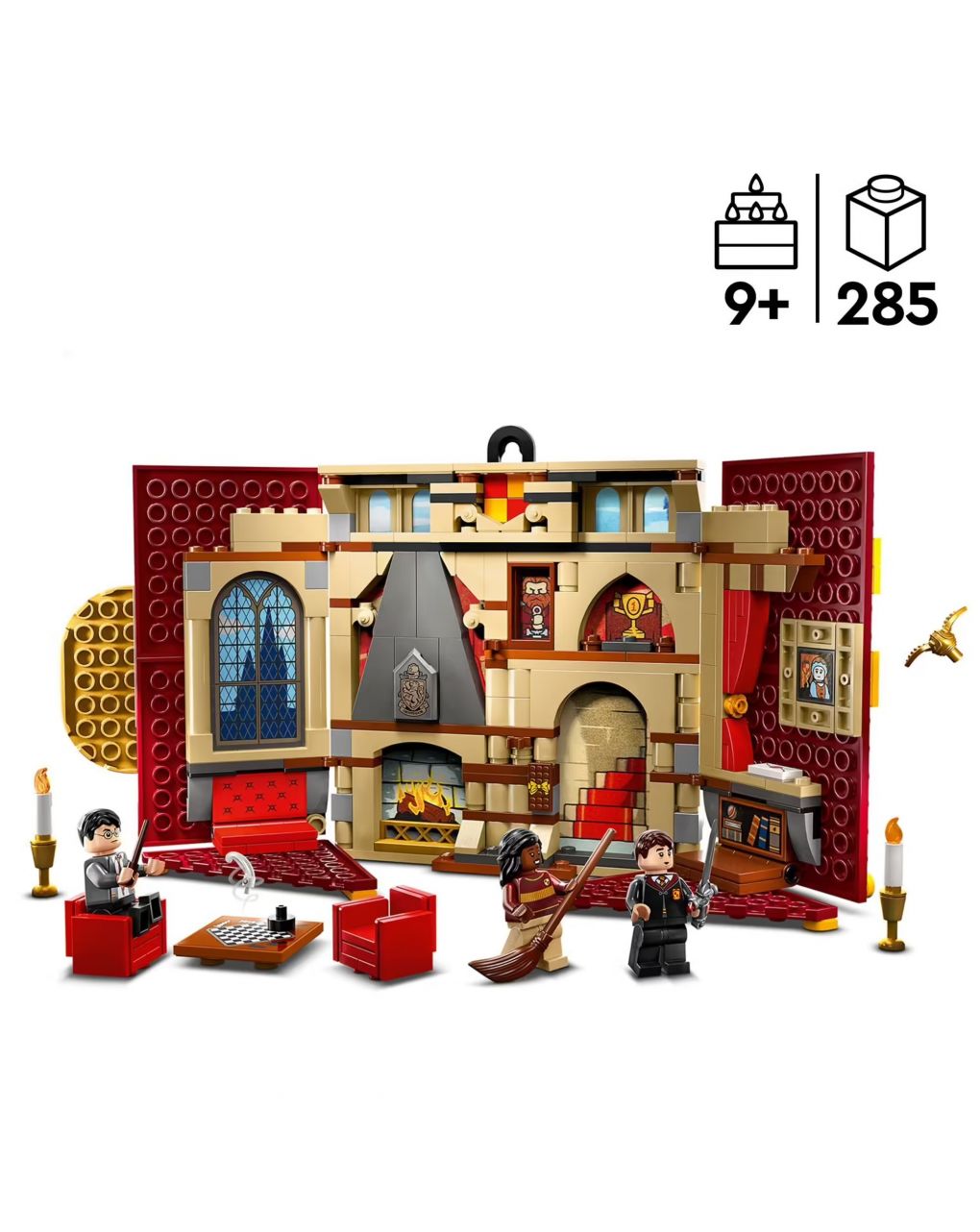 Stendardo della casa grifondoro da parete - sala comune castello di hogwarts - lego harry potter - LEGO