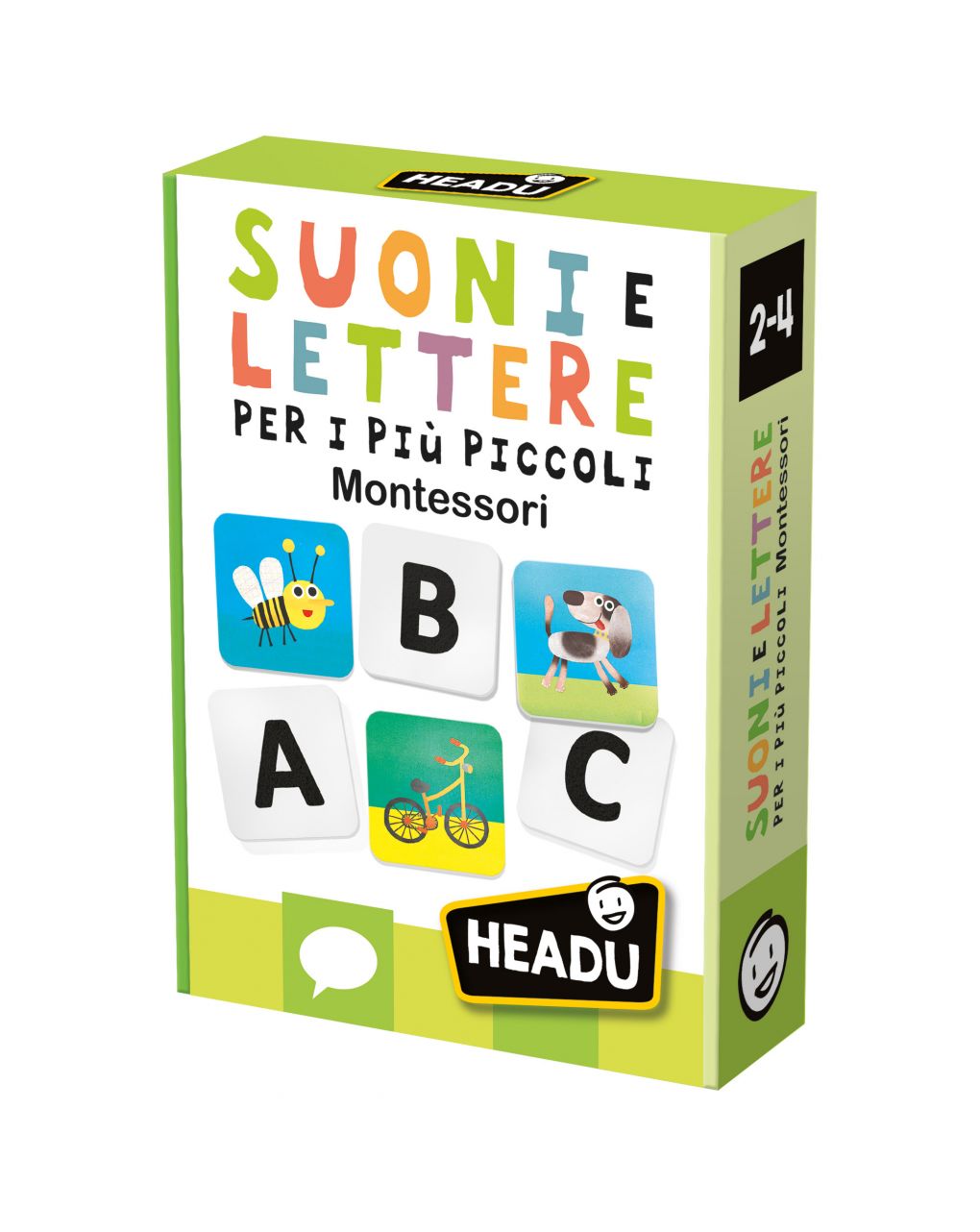 Suoni e lettere per i più piccoli montessori. il gioco che prepara i bambini a leggere e scrivere 2/4 anni - headu