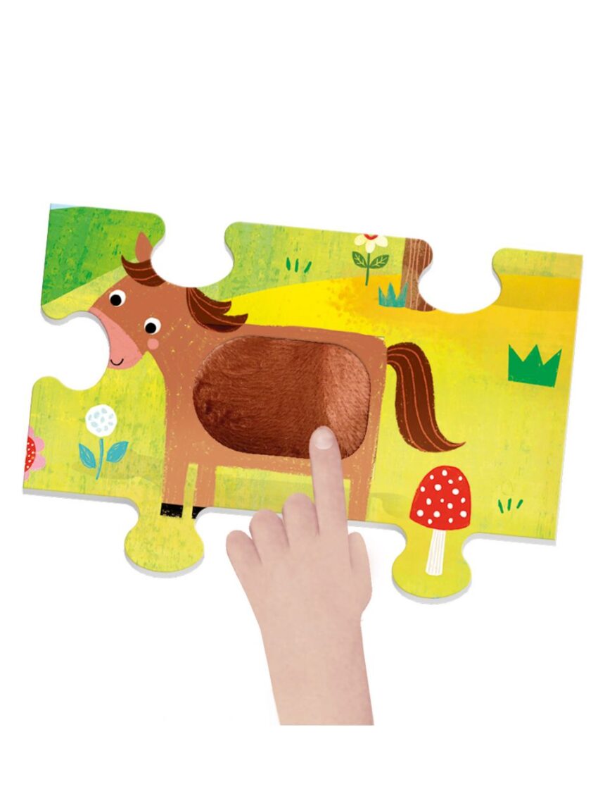 Tactile puzzle montessori. gioco multiattività per i più piccoli 1/4 anni - headu - Headu